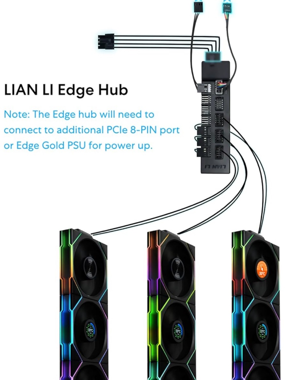 Lian Li Uni Fan TL Wireless LCD 120 ARGB Fan - Black - Picture 6 of 16